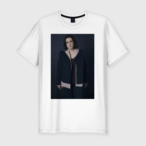 Мужская футболка хлопок Slim Шершни Мелани Лински 2023, цвет белый
