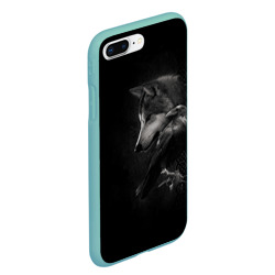 Чехол для iPhone 7Plus/8 Plus матовый Волк и ворон - фото 2