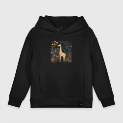 Детское худи Oversize хлопок Big brown giraffe