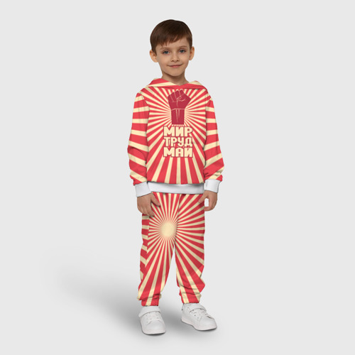 Детский костюм с толстовкой с принтом Праздник трудящихся, фото на моделе #1