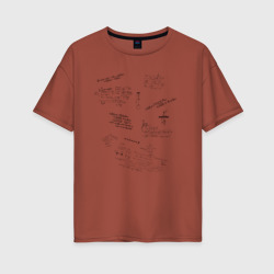 Женская футболка хлопок Oversize Математик