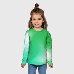 Детский лонгслив 3D Градиент зеленый - фото 2