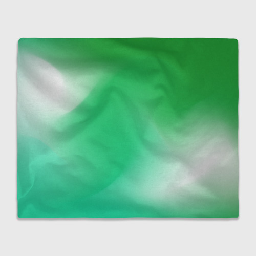 Плед 3D с принтом Градиент зеленый, вид спереди #2