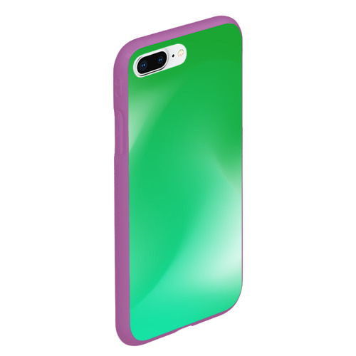 Чехол для iPhone 7Plus/8 Plus матовый с принтом Градиент зеленый, вид сбоку #3