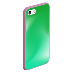 Чехол для iPhone 5/5S матовый Градиент зеленый - фото 2