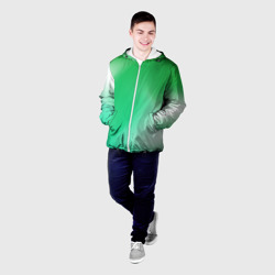 Мужская куртка 3D Градиент зеленый - фото 2