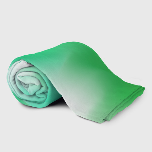 Плед 3D с принтом Градиент зеленый, фото на моделе #1