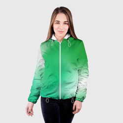 Женская куртка 3D Градиент зеленый - фото 2