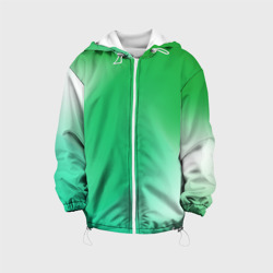 Детская куртка 3D Градиент зеленый