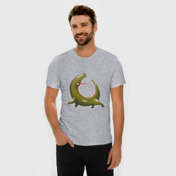 Мужская футболка хлопок Slim Арбузный крокодил - фото 2