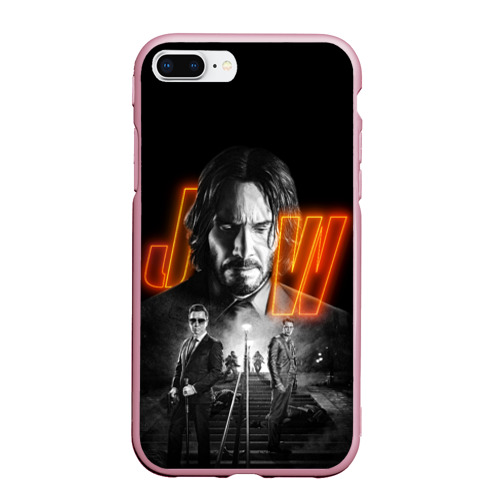 Чехол для iPhone 7Plus/8 Plus матовый John Wick Chapter 4, цвет розовый