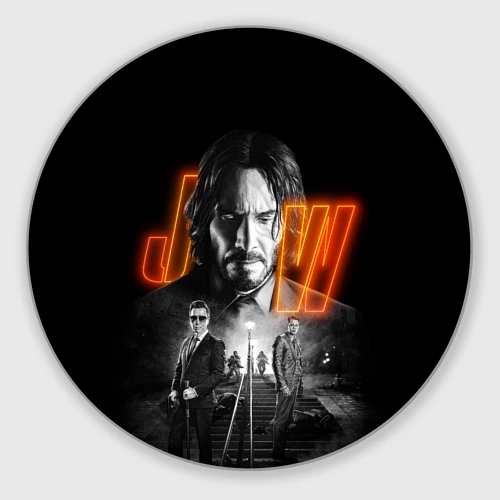 Круглый коврик для мышки John Wick Chapter 4