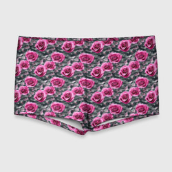 Розовые розы с цифровым камуфляжем – Мужские купальные плавки 3D с принтом купить со скидкой в -11%