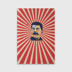 Обложка для паспорта матовая кожа Сталин полигональный