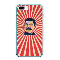 Чехол для iPhone 7Plus/8 Plus матовый Сталин полигональный