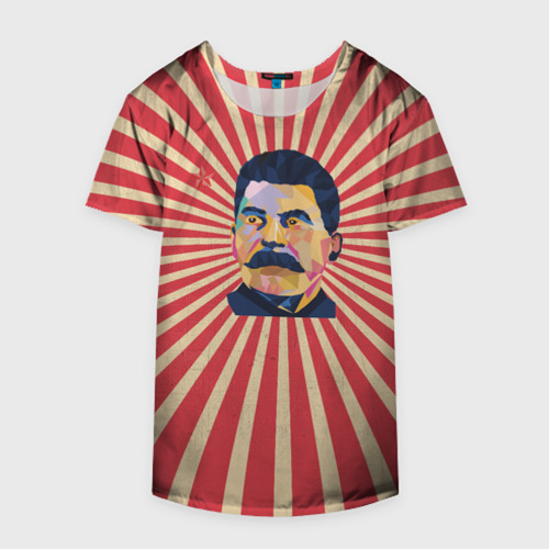 Накидка на куртку 3D Сталин полигональный, цвет 3D печать - фото 4