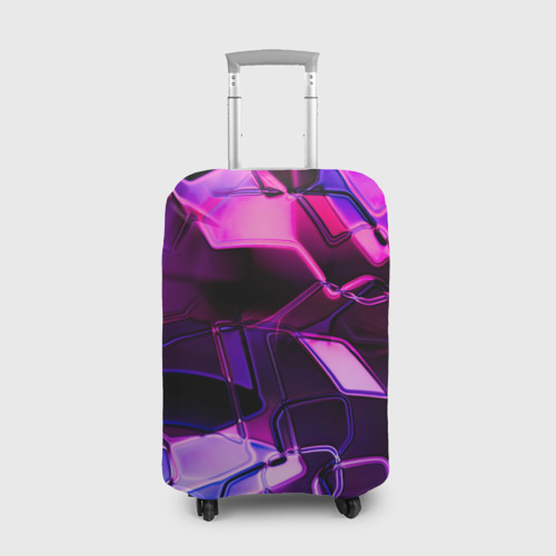 Чехол для чемодана 3D Неоновая искаженная геометрия, цвет 3D печать