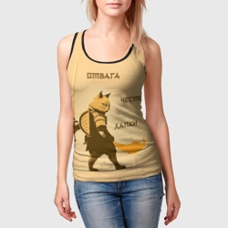 Женская майка 3D Кот-воин - фото 2