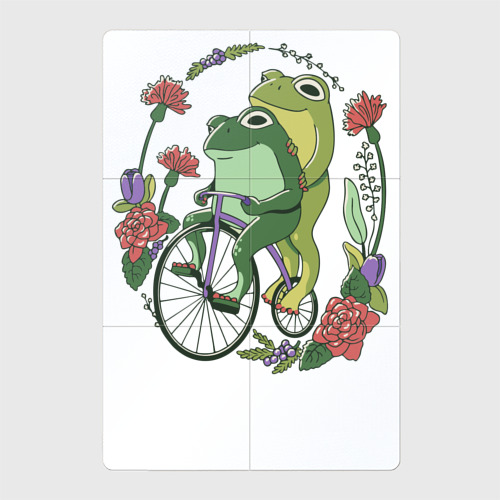 Магнитный плакат 2Х3 Лягушки на велосипеде