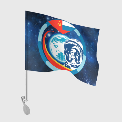 Флаг для автомобиля Первый космонавт Юрий Гагарин