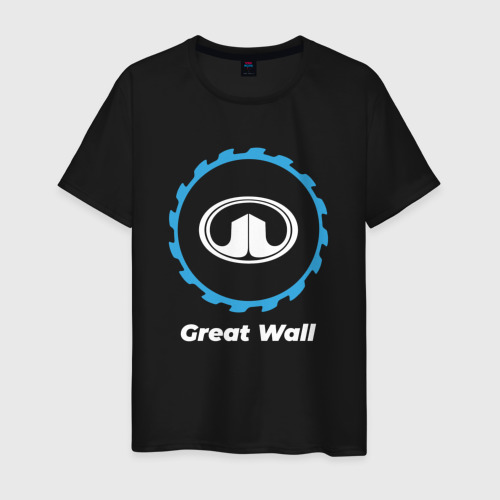 Мужская футболка хлопок с принтом Great Wall в стиле Top Gear, вид спереди #2