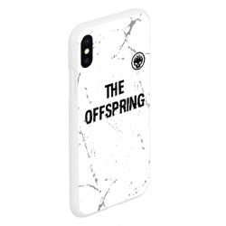 Чехол для iPhone XS Max матовый The Offspring glitch на светлом фоне: символ сверху - фото 2