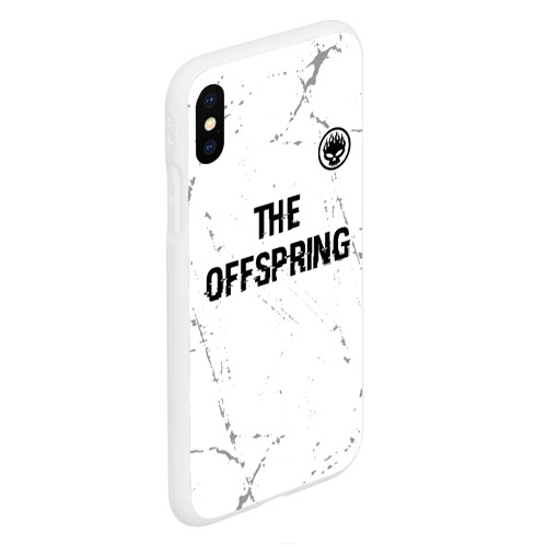 Чехол для iPhone XS Max матовый The Offspring glitch на светлом фоне: символ сверху - фото 3