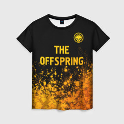 Женская футболка 3D The Offspring - gold gradient: символ сверху