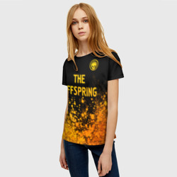 Женская футболка 3D The Offspring - gold gradient: символ сверху - фото 2