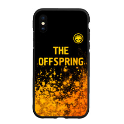Чехол для iPhone XS Max матовый The Offspring - gold gradient: символ сверху