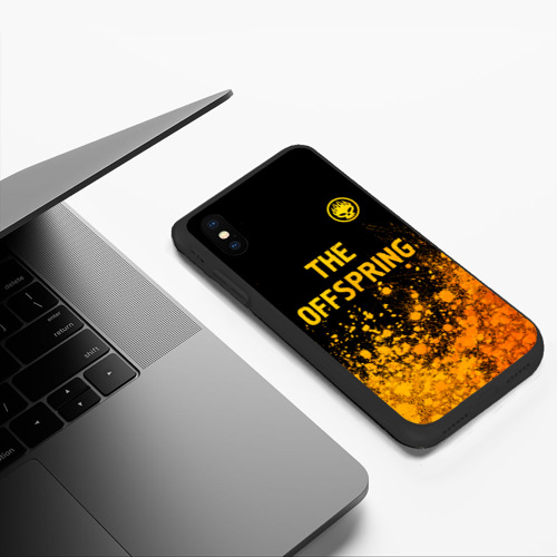 Чехол для iPhone XS Max матовый The Offspring - gold gradient: символ сверху - фото 5