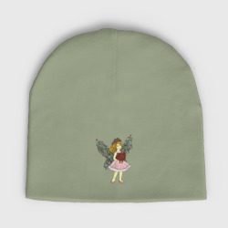 Детская шапка демисезонная Фея с букетом