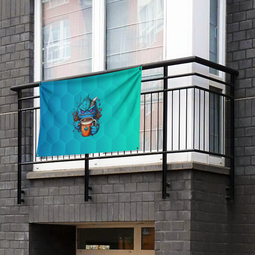 Флаг-баннер Кофейный монстр - фото 3