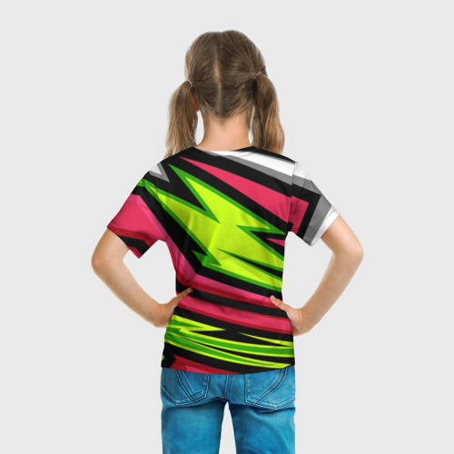 Детская футболка 3D Панк с красными волосами, цвет 3D печать - фото 6