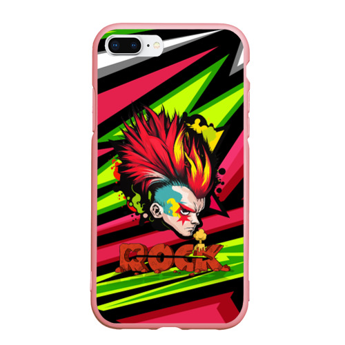 Чехол для iPhone 7Plus/8 Plus матовый Панк с красными волосами, цвет баблгам