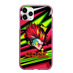 Чехол для iPhone 11 Pro Max матовый Панк с красными волосами