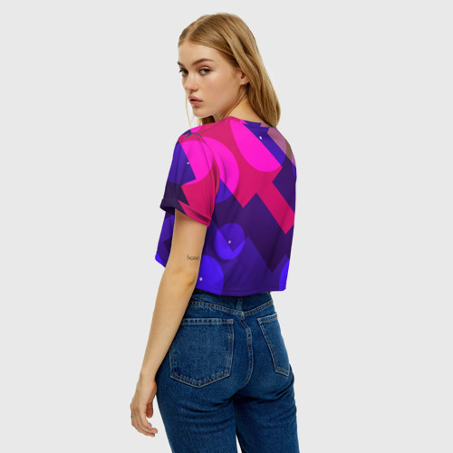 Женская футболка Crop-top 3D Панк      зомби, цвет 3D печать - фото 5