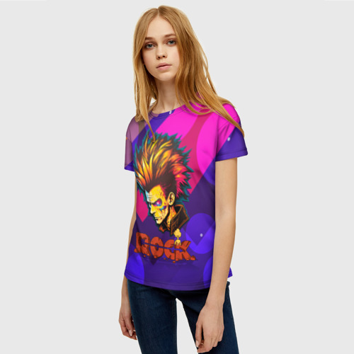 Женская футболка 3D Панк      зомби, цвет 3D печать - фото 3
