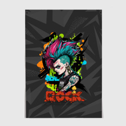 Постер Девушка    панк