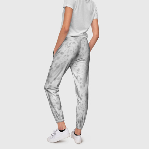 Женские брюки 3D с принтом Угрюмый настрой, вид сзади #2