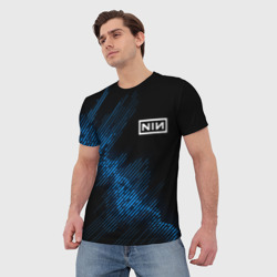 Мужская футболка 3D Nine Inch Nails звуковая волна - фото 2