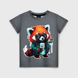 Детская футболка 3D Крутая красная панда
