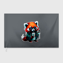 Флаг 3D Крутая красная панда