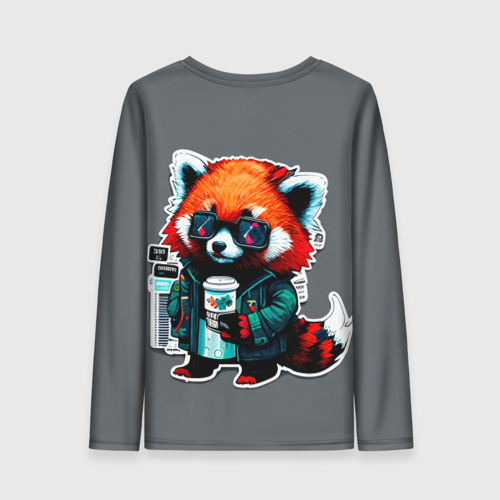 Женский лонгслив 3D Крутая красная панда, цвет 3D печать - фото 2