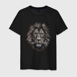 Мужская футболка хлопок Голова Льва :гризаль