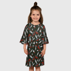 Детское платье 3D Мухоморы - паттерн - фото 2