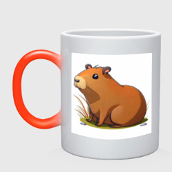 Кружка хамелеон Cartoon capybara