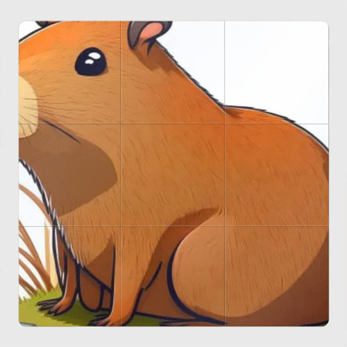Магнитный плакат 3Х3 Cartoon capybara