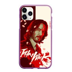 Чехол для iPhone 11 Pro Max матовый John Wick Sakura petals