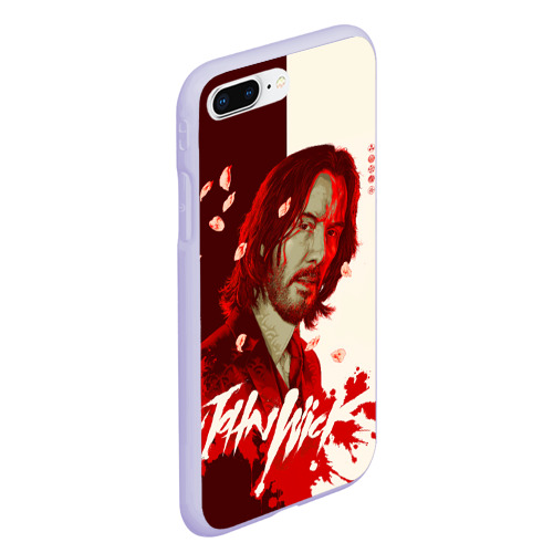 Чехол для iPhone 7Plus/8 Plus матовый John Wick Sakura petals, цвет светло-сиреневый - фото 3